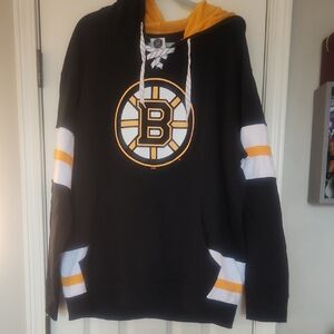 NHL Boston Bruins Black and Gold Men's Hoodie 2XL